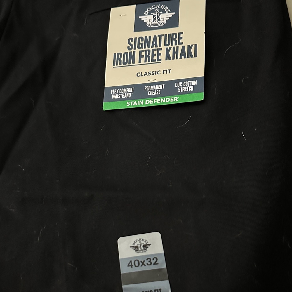Dockers Black Signature Iron Free Khaki Pants